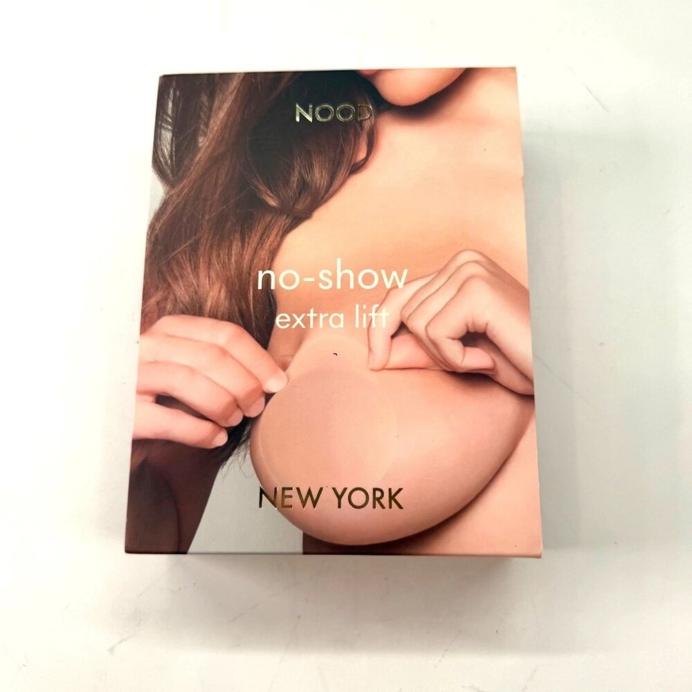 Nood No Show Extra Lift Silicone Covers Soft Tan Reusable Adhesive Pasties New
